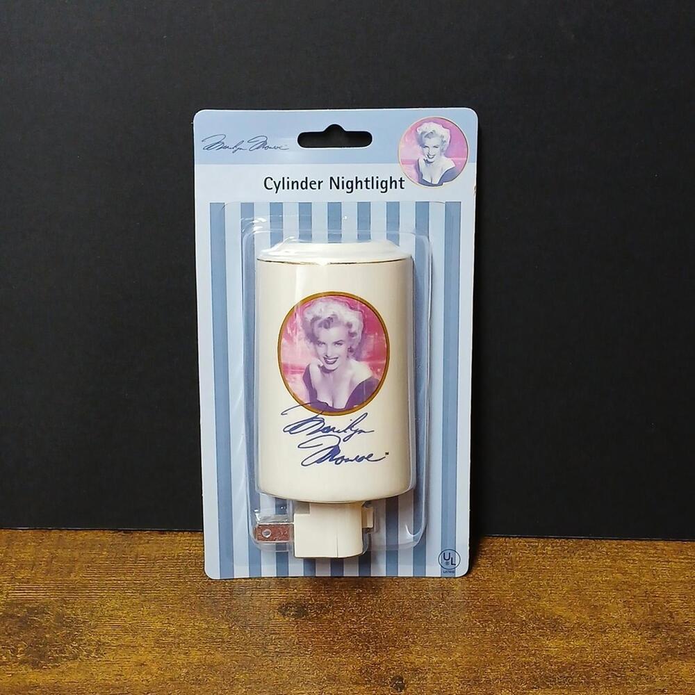 Marilyn Monroe Decorative Plug in Ceramic Cylinder Night Light